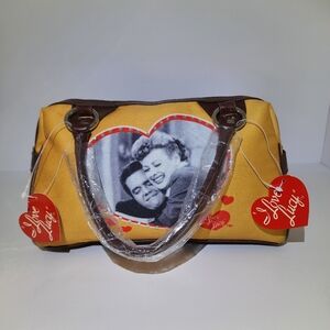 I Love Lucy Vintage Yellow and Brown Handbag